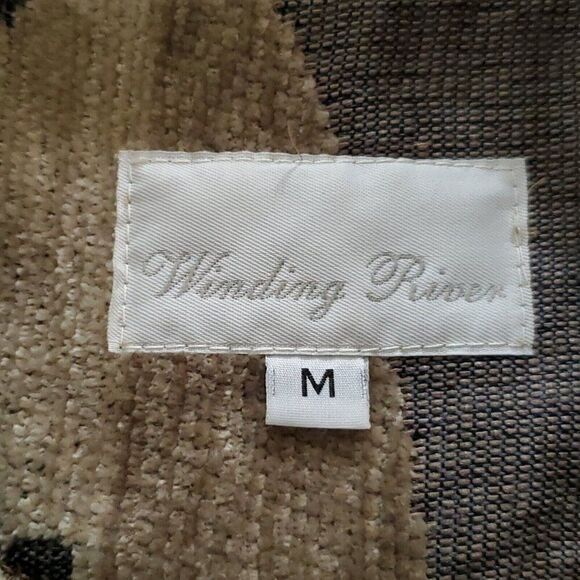 Winding River Tapestry Jacket M Gray Tan Blazer Art To Wear Boho Geometric - Picture 5 of 6
